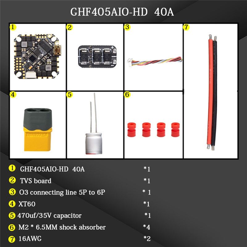 F405 Flight Controller - ABTI-GHF405AIO-HD 40A AIO Kontroler Lotu F405
