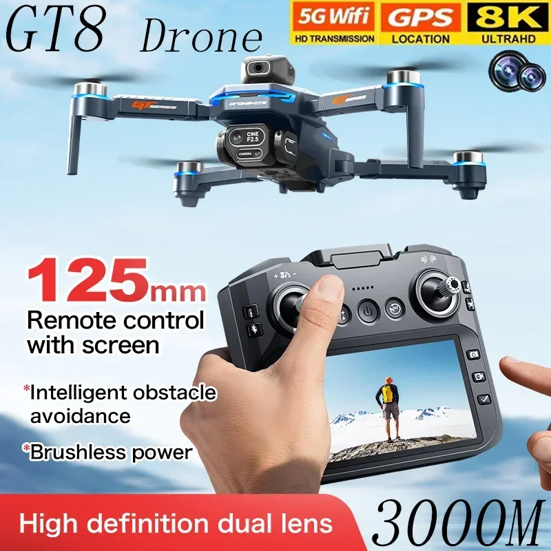 Dji Mini Drone - Dron GT8 z funkcją omijania przeszkód,