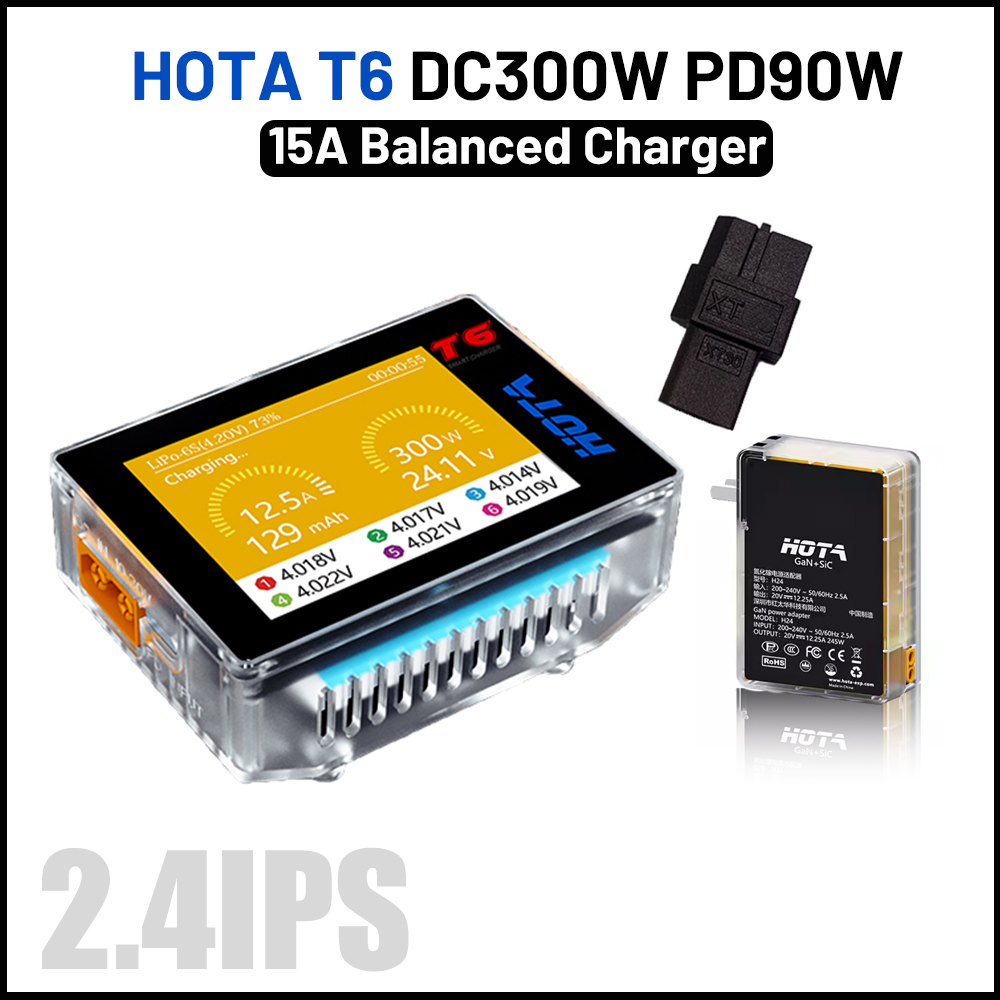 Balance Charger Rc - HOTA T6 300W Inteligentna ładowarka 15A