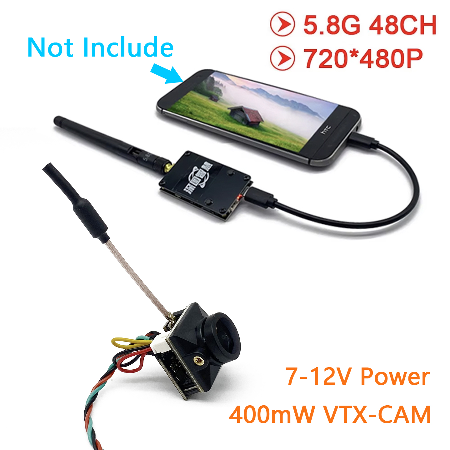 Analog Fpv Camera - SLONWAKE 5.8G Analogowy Odbiornik UVC OTG