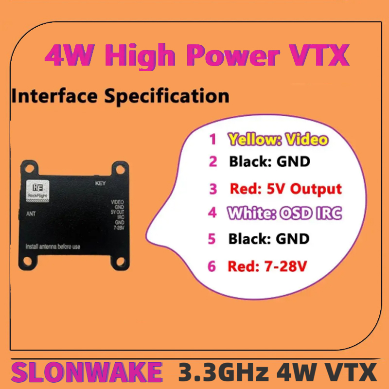 SLONWAKE FPV 3.3G 16CH 4000mW  – Rc Transmitter recenzja i cena