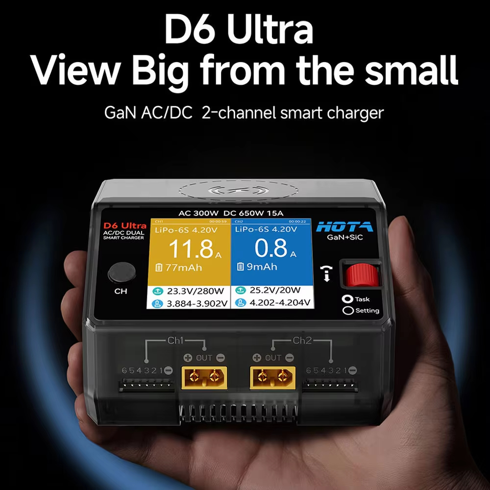 Ładowarka HOTA D6 Ultra GaN+Si – Balance Charger Rc recenzja i cena