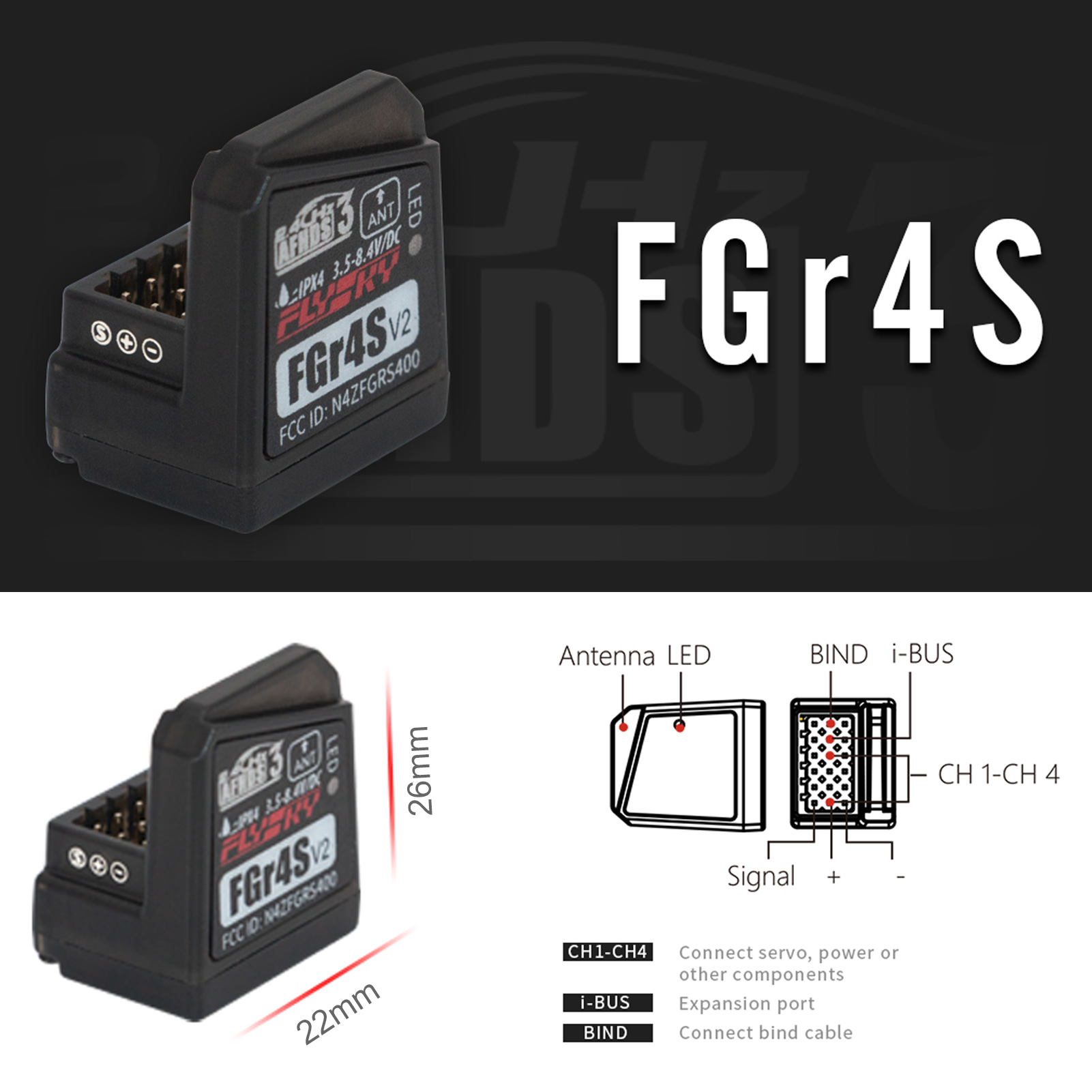 Odbiornik Flysky FGR4S V2 AFHD – Flysky Transmitter recenzja i cena