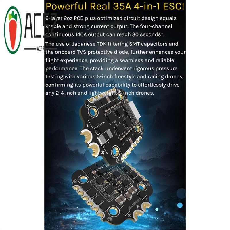 AC52 - ESC&FC 4-w-1 35A do Spe – Betaflight Fc recenzja i cena