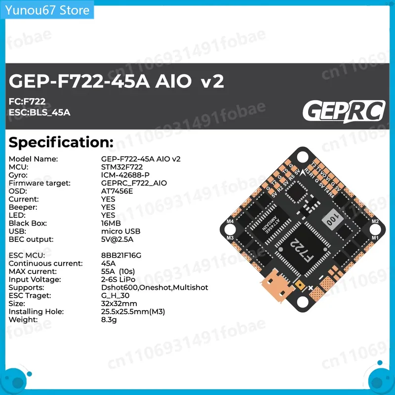 Sterownik lotu GEPRC GEP-F722- – F722 Flight Controller recenzja i cena