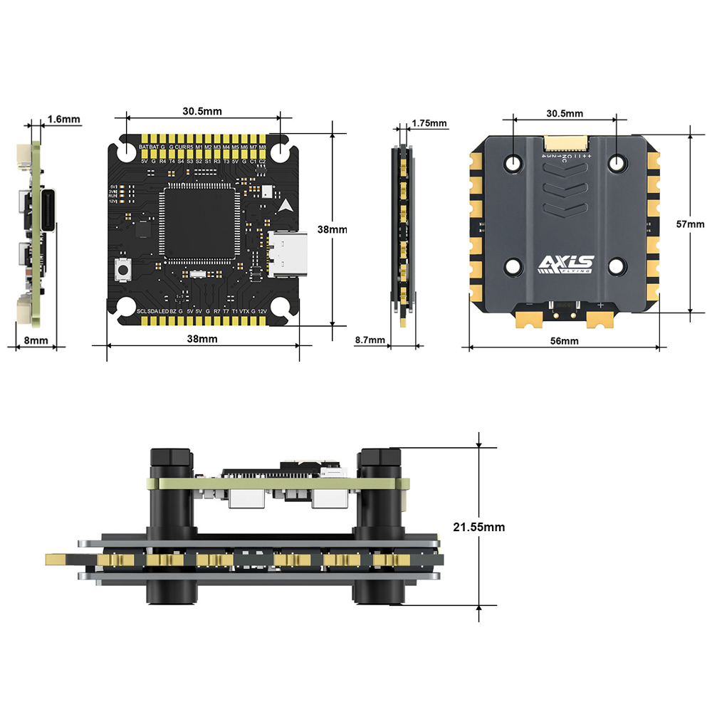 Axisflying Argus Pro ECO F722  – 4 In 1 Esc recenzja i cena