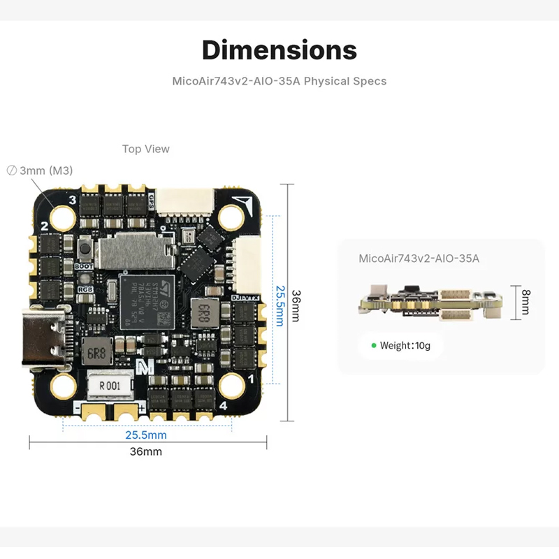 MicoAir743v2-AIO-35A H743 FC i – Betaflight Fc recenzja i cena